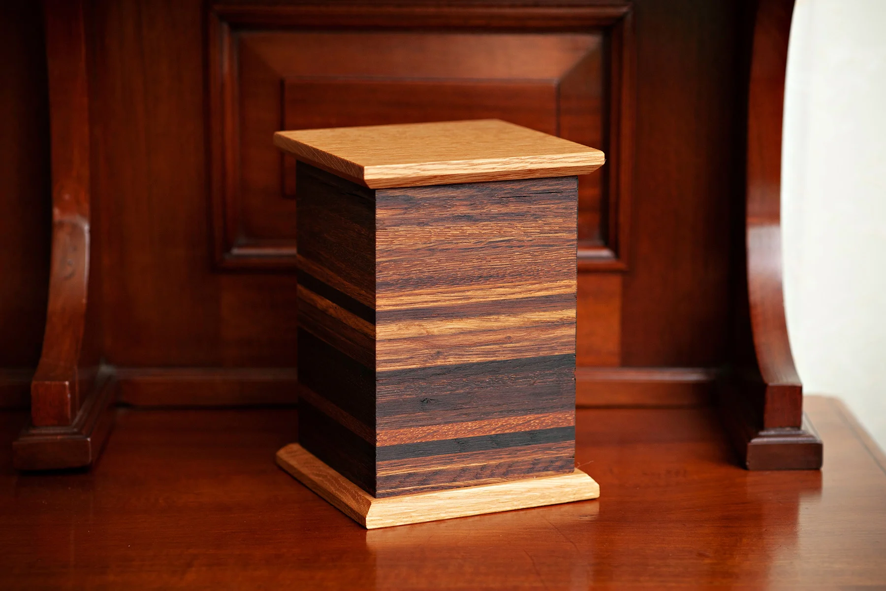 Cremation Urn Made from Wine and Whiskey Barrels The Sibling