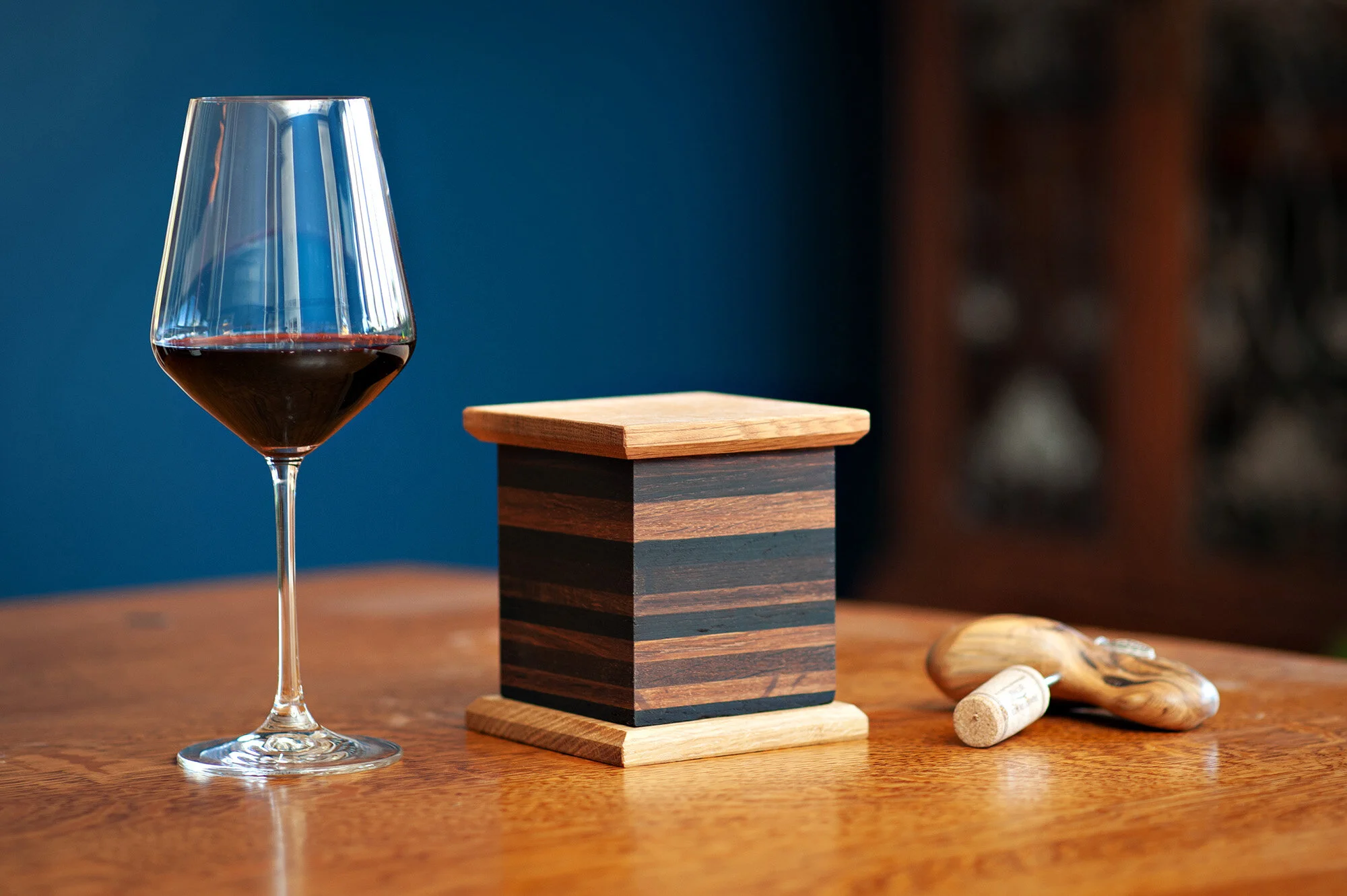 Cremation Urn Made from Wine and Whiskey Barrels Cooper — Northwoods