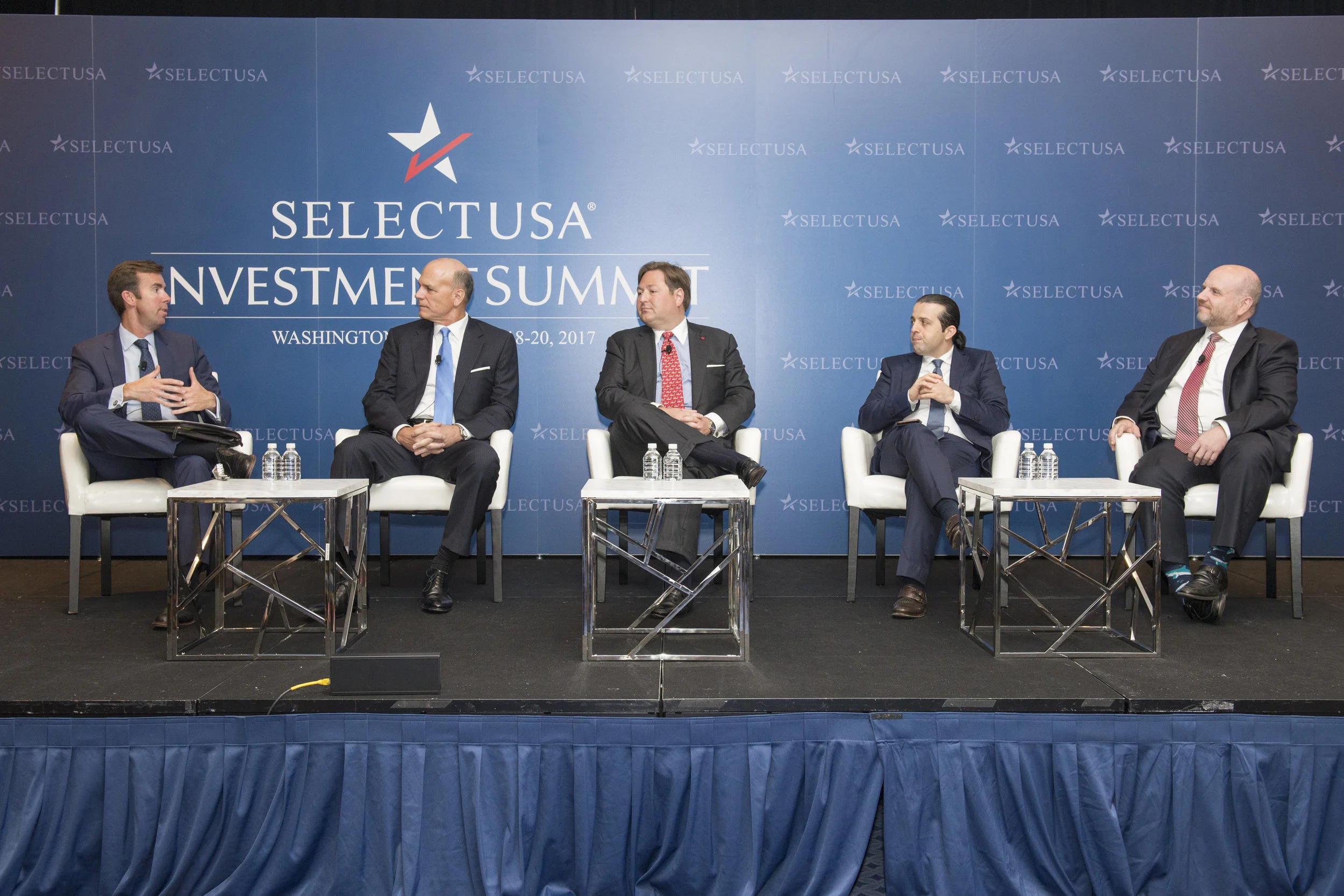 Gary Spulak, Louis "Tripp" Hornick III, Cagri Seymen and Buddy Rizer at 2017 SelectUSA Investment Summit. Photo Credit: U.S. Department of Commerce