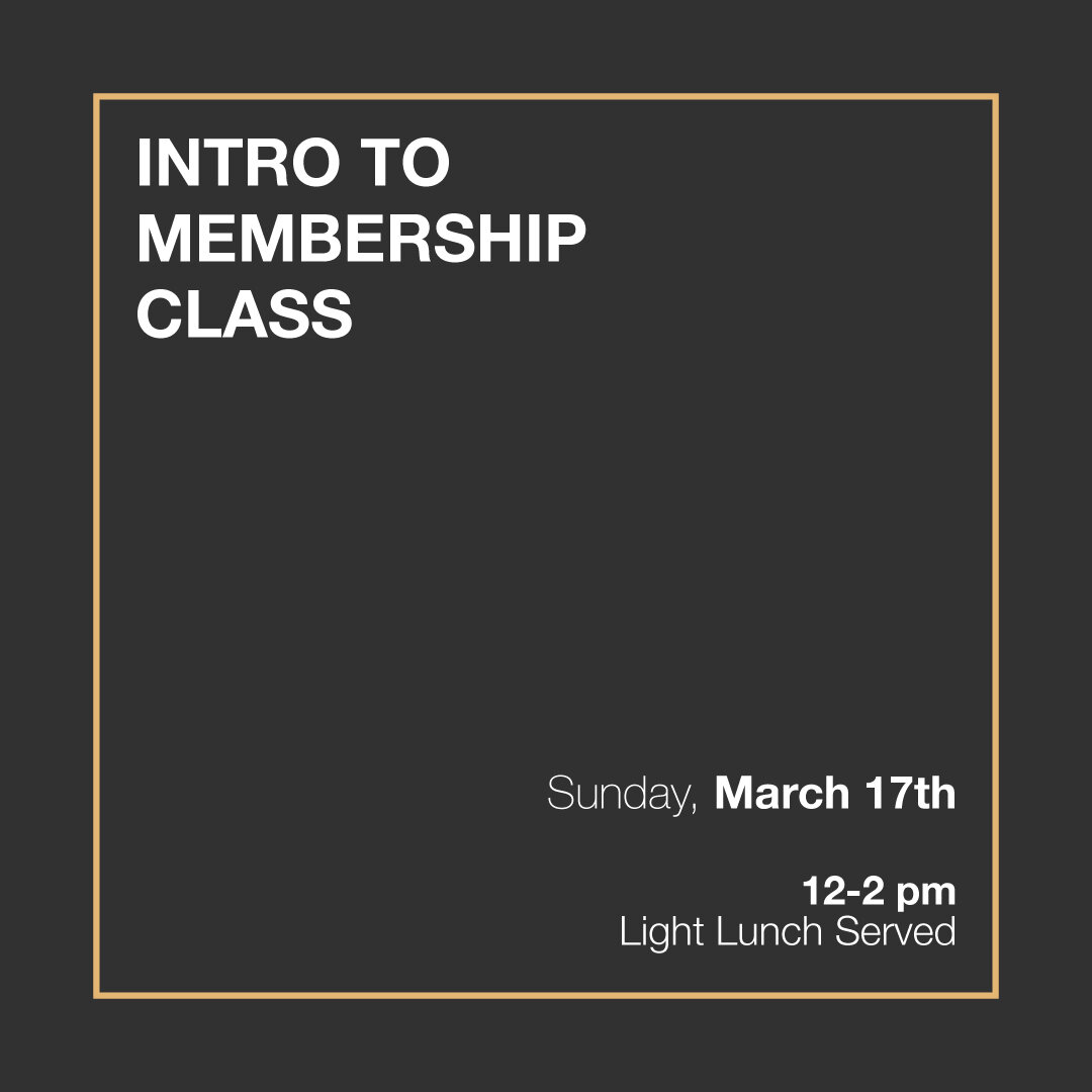 If Restored Church is your home, you've been part of our community for a while now, and you're not a member yet, please join us at Hardihood Cowork on March 17th from 12-2pm for our Intro to Membership Class. 
We&rsquo;ll talk about what Church Membe