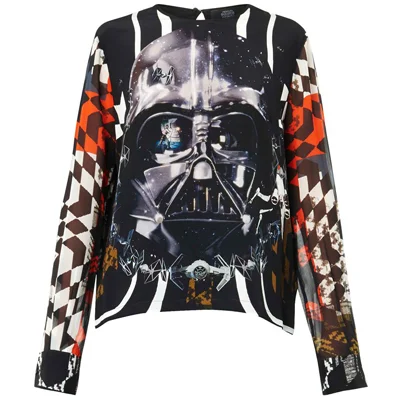 I wish I could have every single piece, but I'm think of getting something a little more versatile like one of the blouses. Either this or the all white with Darth Vader in black. &nbsp;Pair it with some moto leggings or denim skinnies, black leathe…