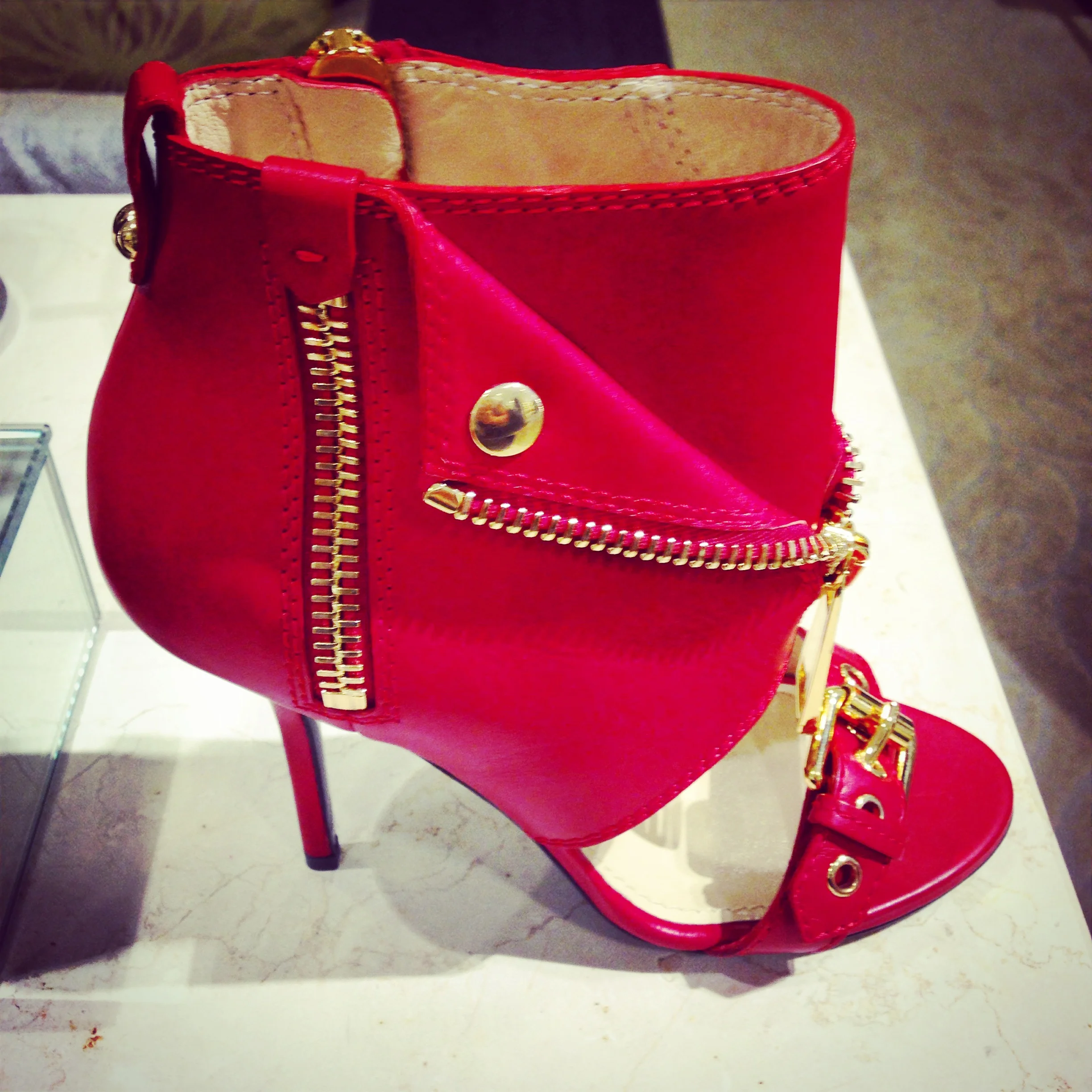 Or...these amazing red Moschino heel booties I found at Bloomingdales as well! TDF!!