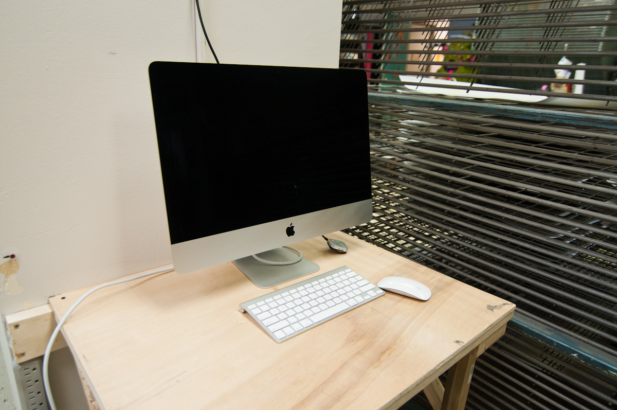 New iMac for preparing and printing artwork and transparencies