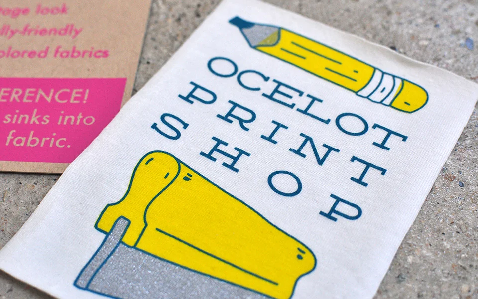 An example of a water-based print