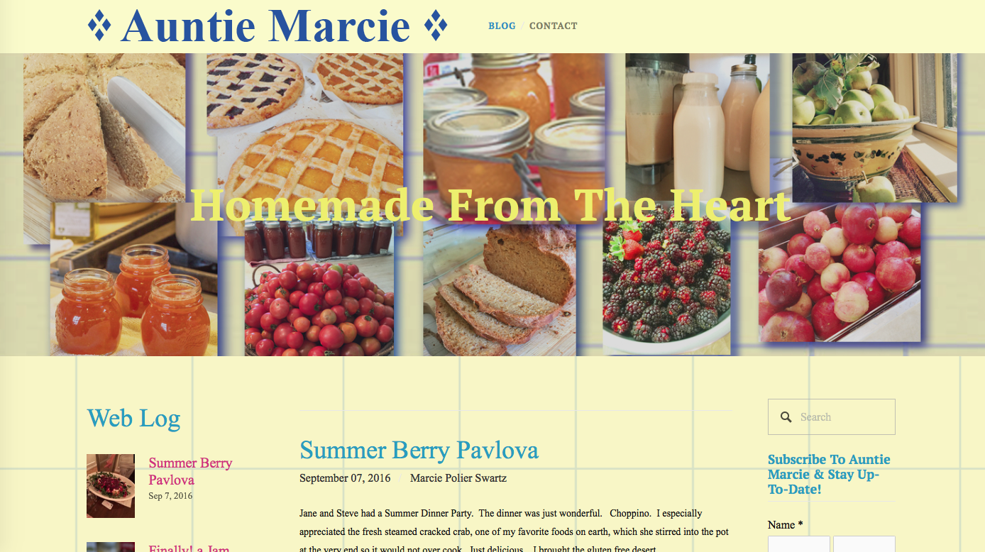 Copy of Copy of Auntie Marcie / Cooking Blog