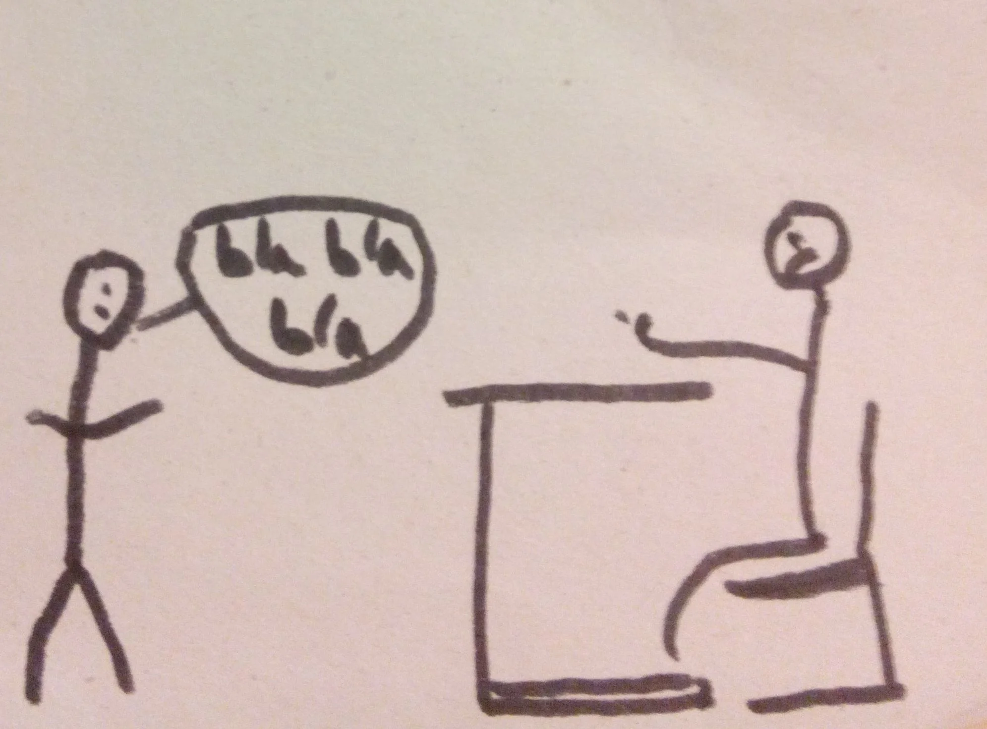 Student Looks at Teacher