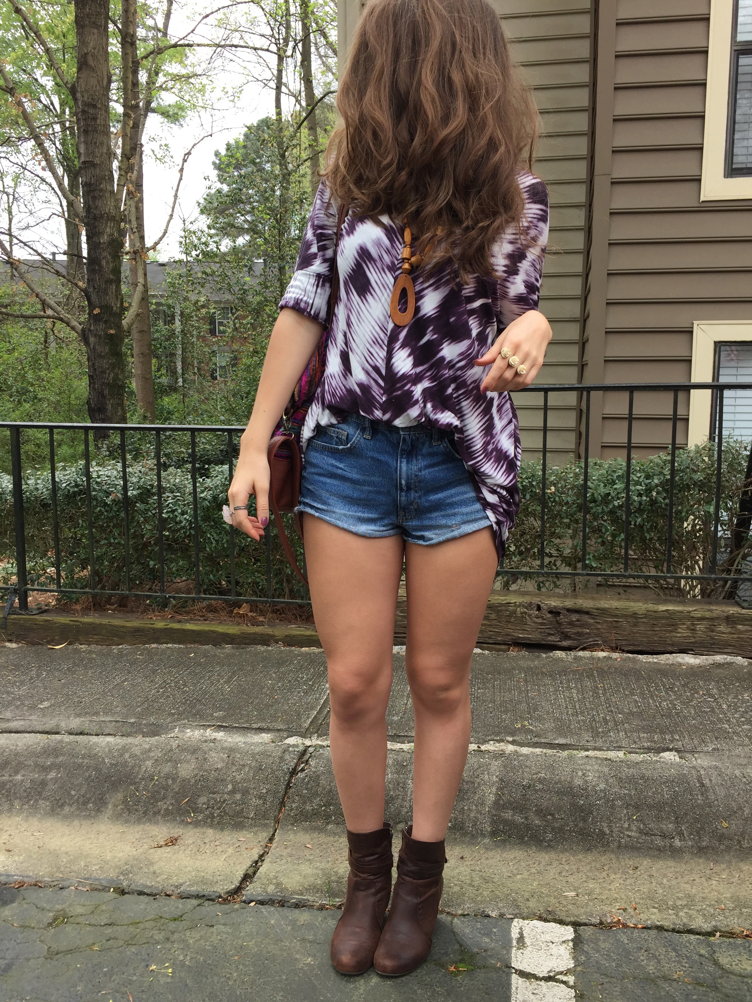 A thrifted top that doubles as a dress- it actually reaches my knees. 