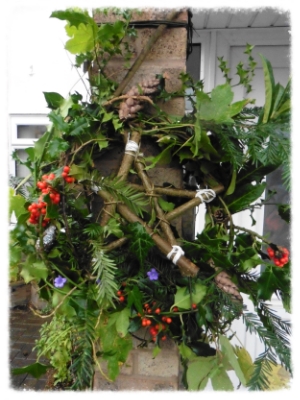 SEASONAL - Wreaths/decorations. Made by pupils with appropriate help/scaffolding.