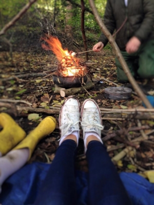 We have a 'Leave No Trace' campfire which you can cook on