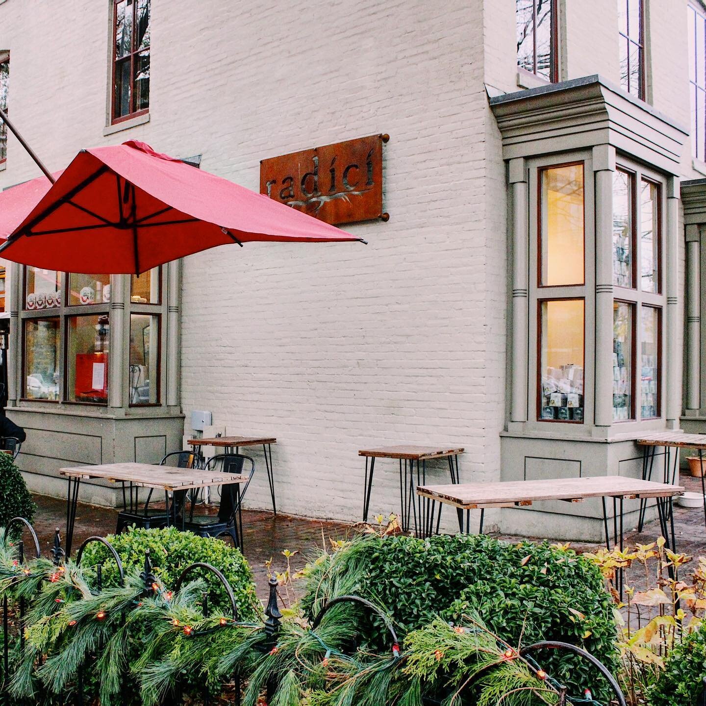 Our patio is perfect for social distancing (while enjoying a glass of wine, of course!) 🍷