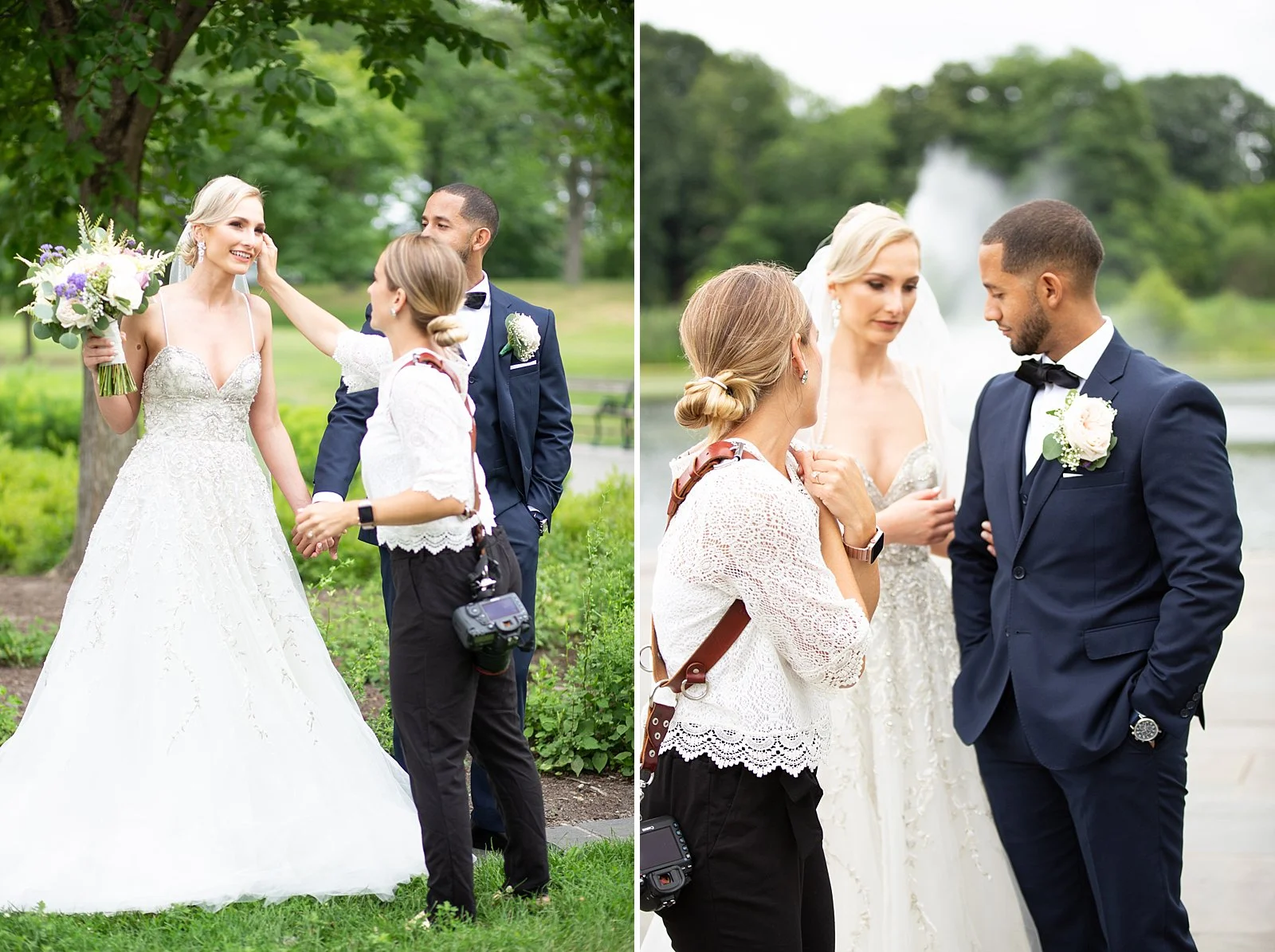 Milena & Dalwin’s wedding was a week before my own! I can see I don’t have my wedding band on yet while I show them how to pose ; )