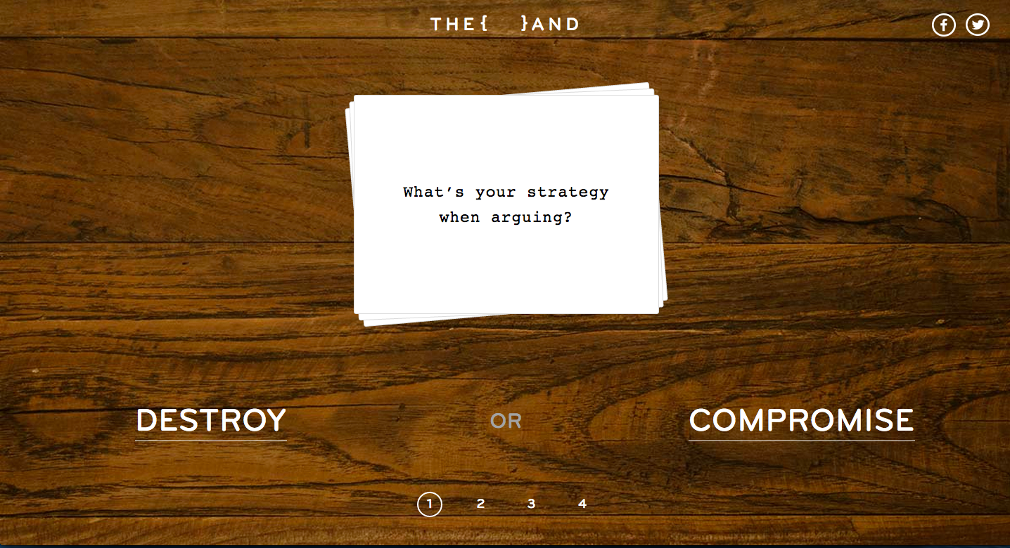 Their answers create a profile, defining what type of partner they are.