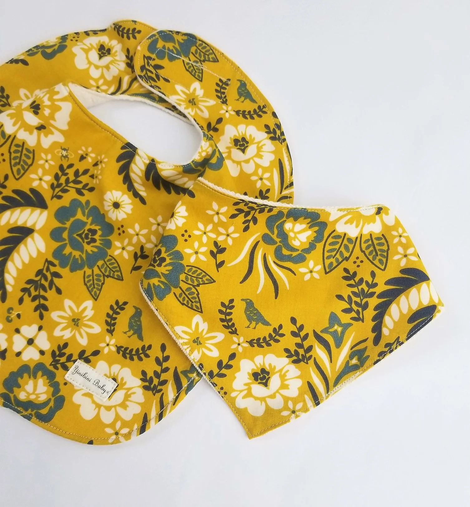 Merry Floral Marigold Bib Set.jpg