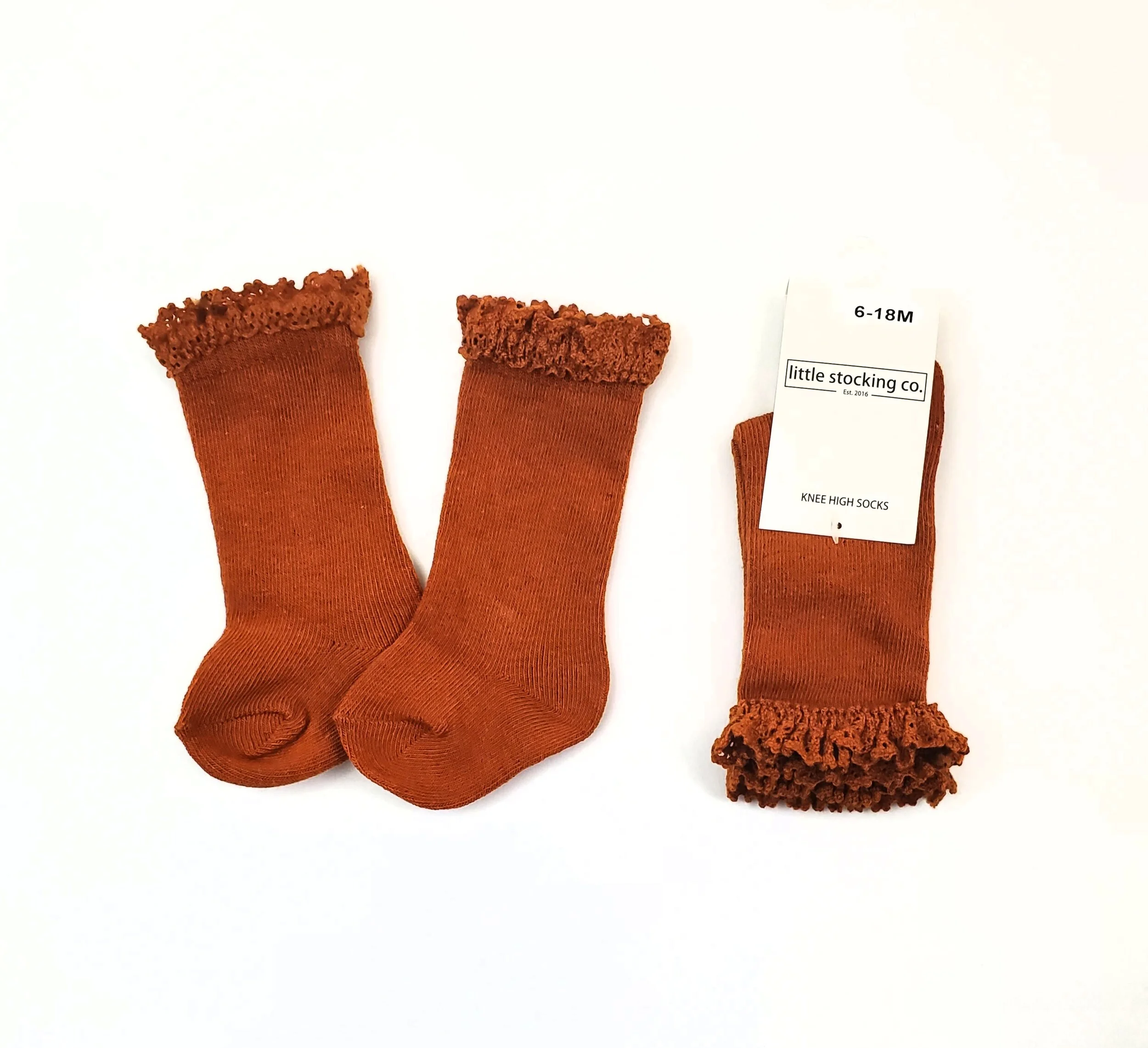 Lace Top Knees High Socks 