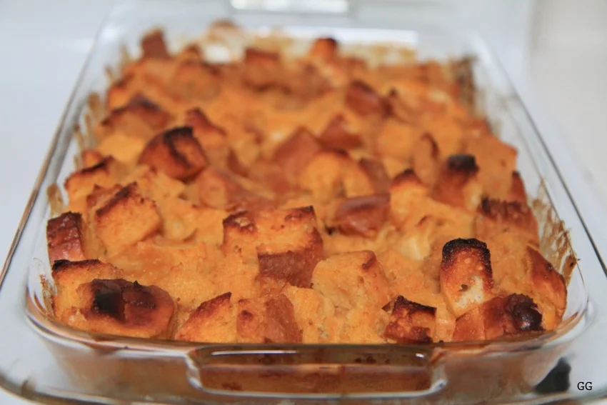 bourbon sweet potato bread pudding