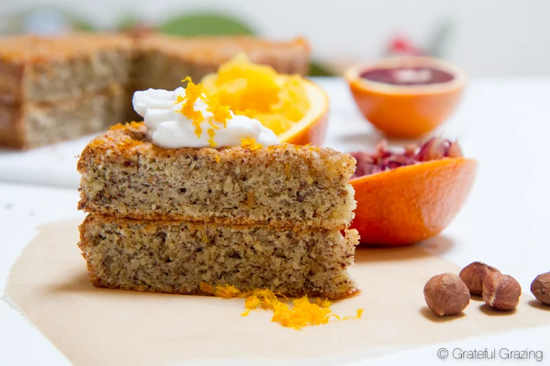 Gluten Free Hazelnut Cake with Orange Syrup