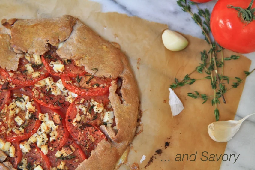 galettes two ways | apple orange ginger & tomato feta thyme