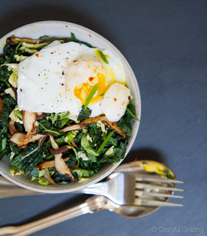 Kale, Brussels & Miso Salad 