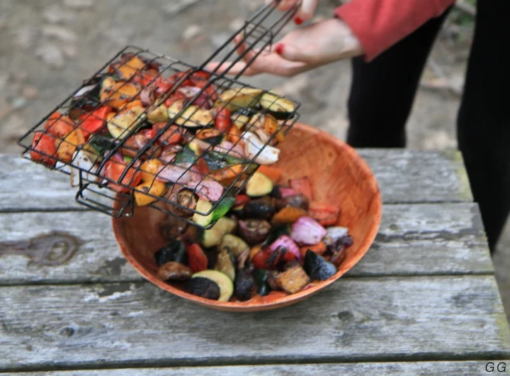 Miso balsamic grilled vegetables & a camping getaway