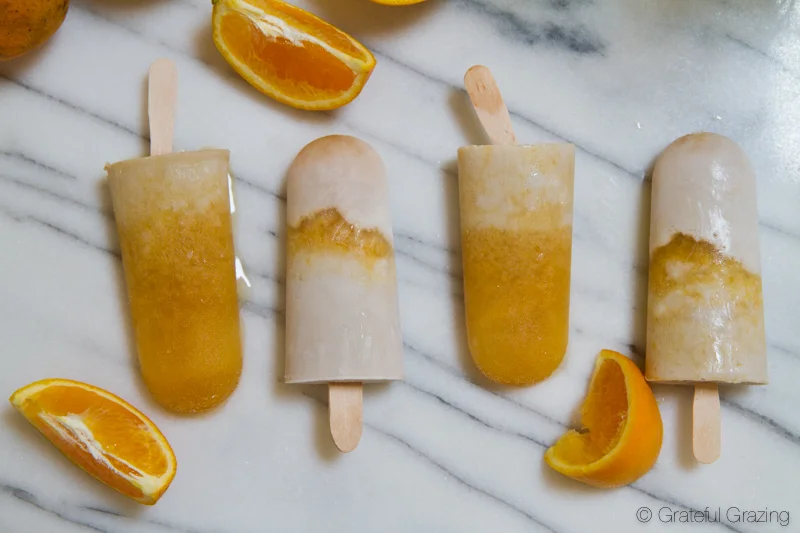 orange + coconut milk cream pops 