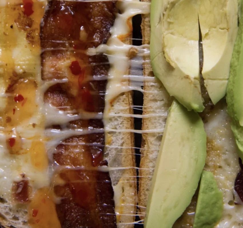 Sweet Chili, Bacon and Avocado Grilled Cheese