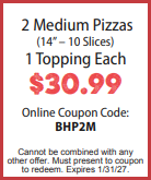 Pizza Coupon Whittier Brickhouse Pizza