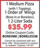 Pizza Wings Coupon Whittier Brickhouse Pizza