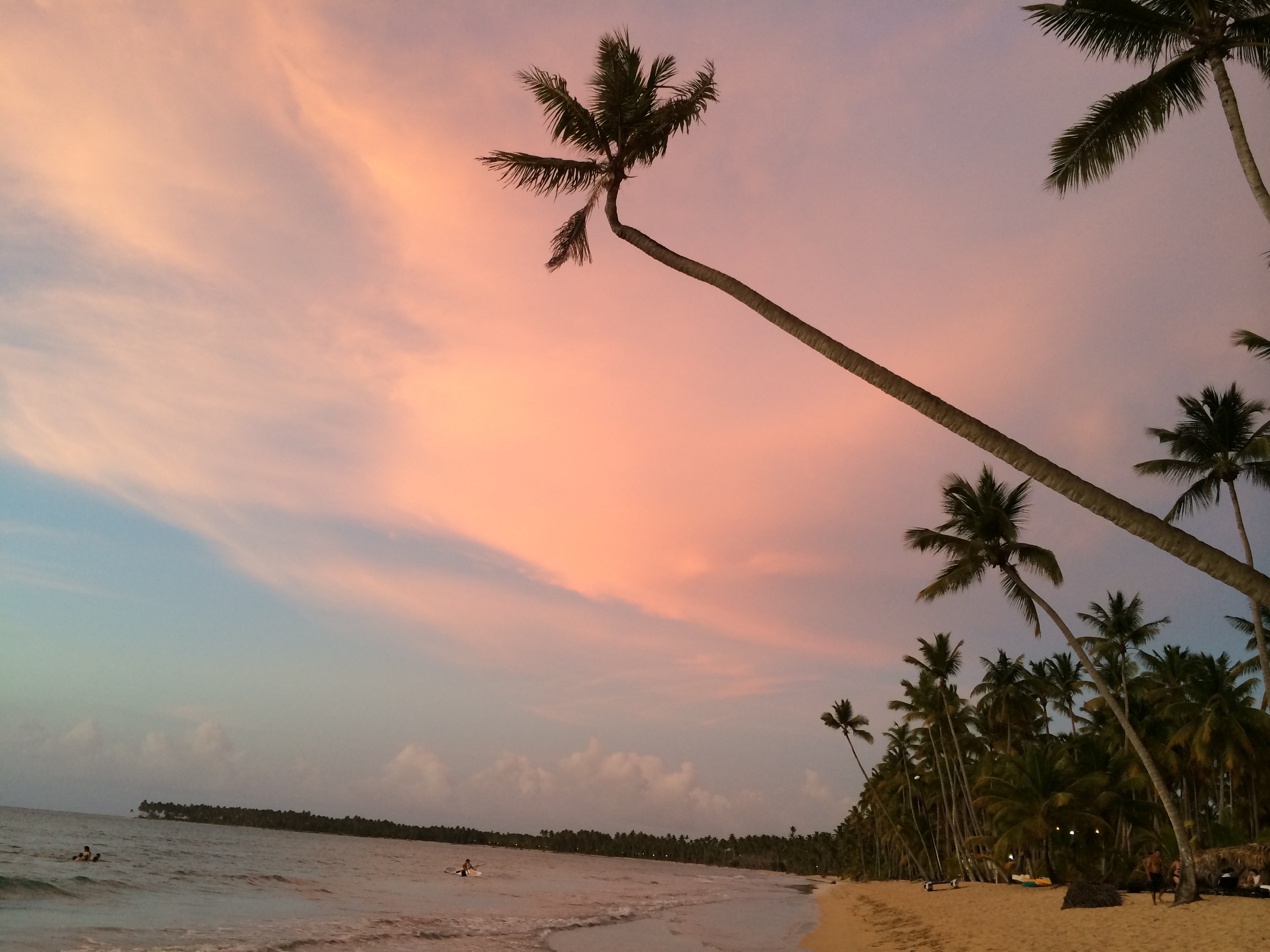 A beautiful sunset in samana, dominican republic