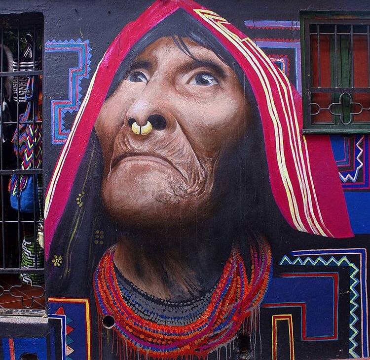 Pop art woman portrait graffiti painting murals