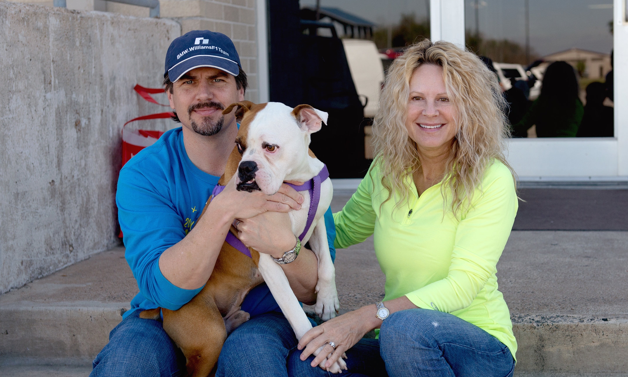 James and Suzanne Young with "Jack" on the day they adopted him into the family. 