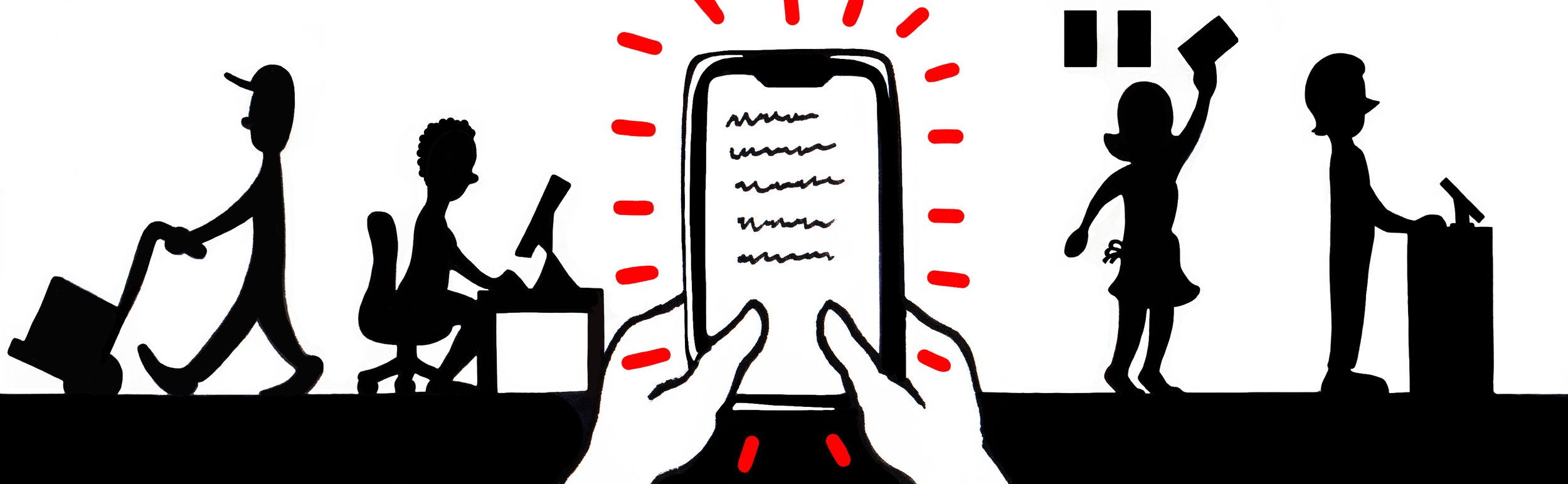 DSA "5 Steps to Underground Organizing" zine illustration: "Create a list of everyone in your workplace," 2020