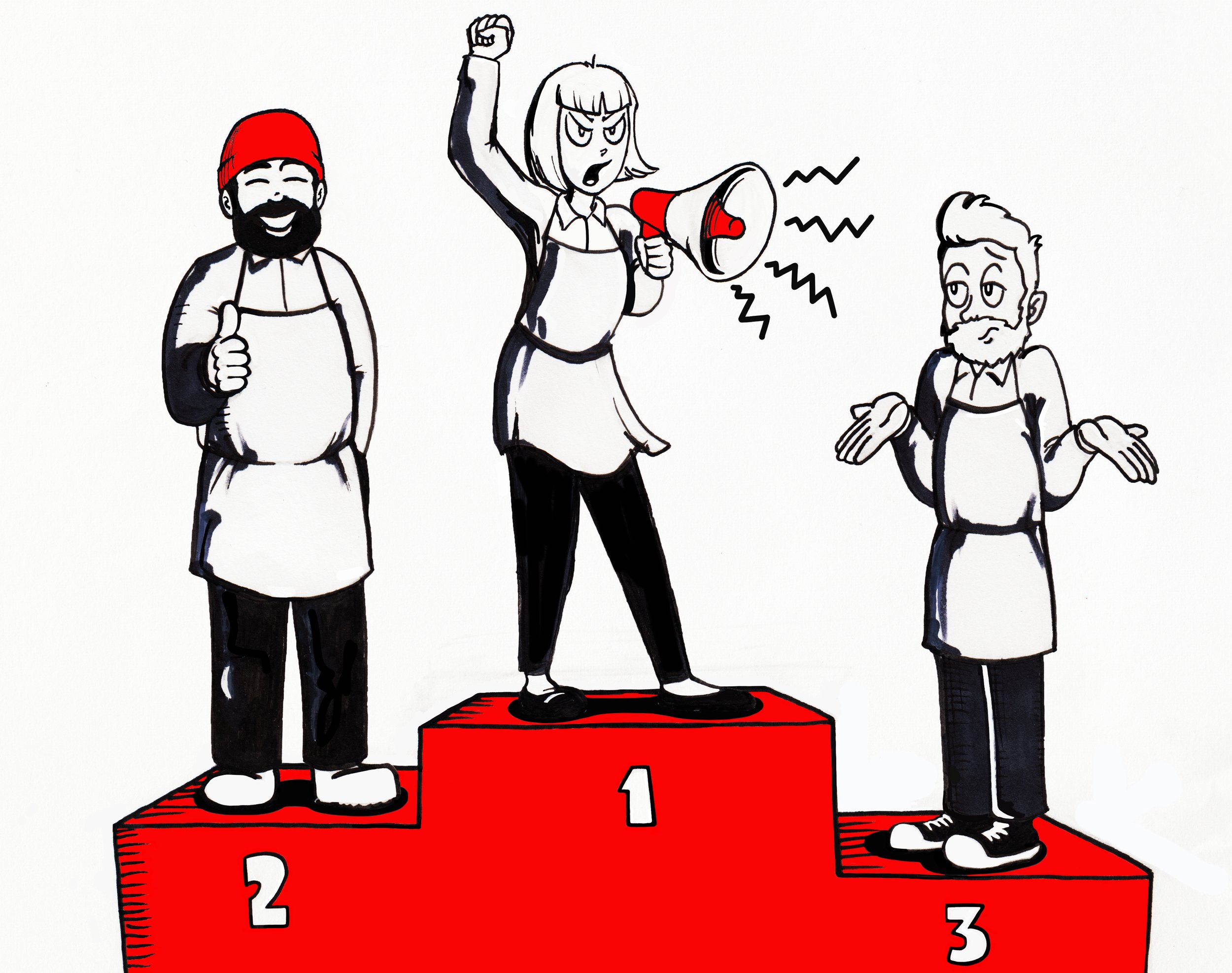 DSA "5 Steps to Underground Organizing" zine illustration: "Assessment Scale," 2020