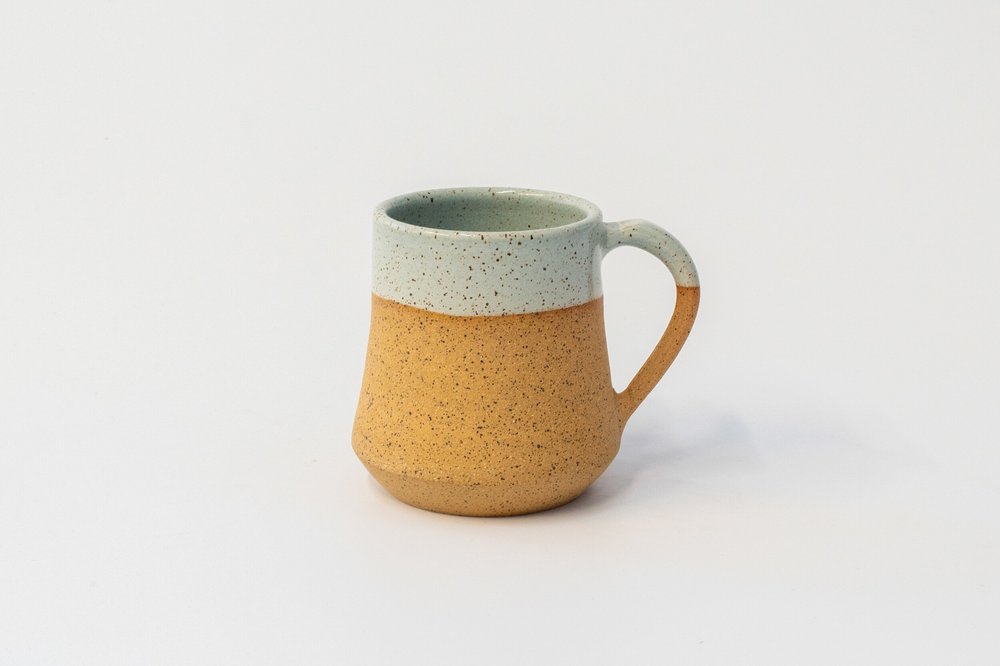 10 ounce coffee mugs Set of 6 Colorful Pottery Coffee Mugs, 10 oz main image 1