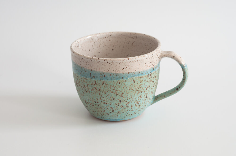 Large Coffee Mug, Tall Teal Coffee Mug 18 Oz, Tall Coffee Mug