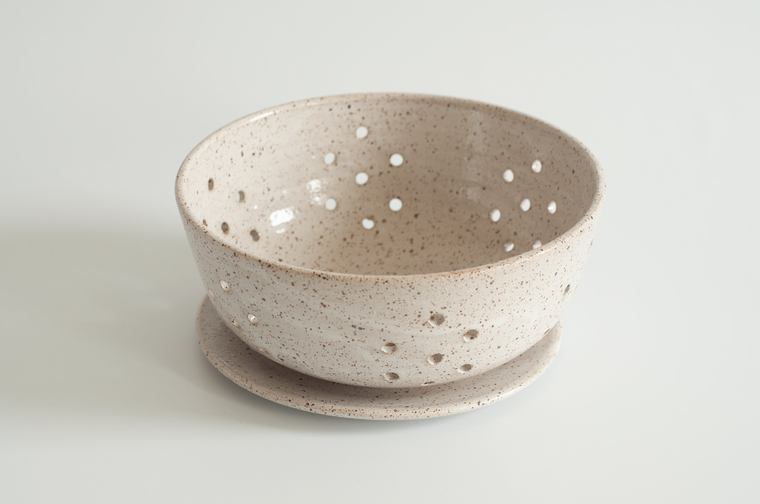 pottery bowls -handmade Berry bowl kitchen colander -poppy bowls ceramic