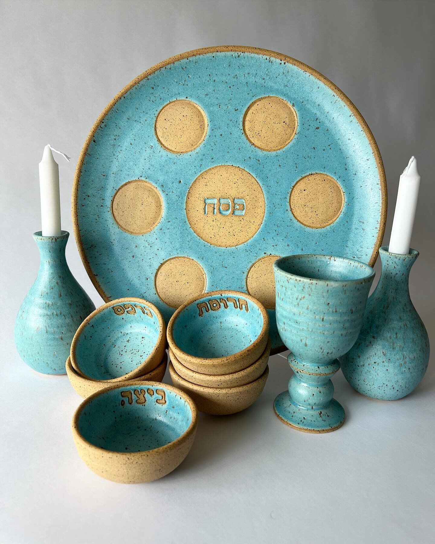 Our newest offering, the Seder Plate Set! Complete your Passover table with matching Seder Plate, Kiddush Cup and Shabbat Candlesticks! A modern heirloom to pass along your family&rsquo;s generations. All handmade in Brooklyn! 

#modernjudaica #judai