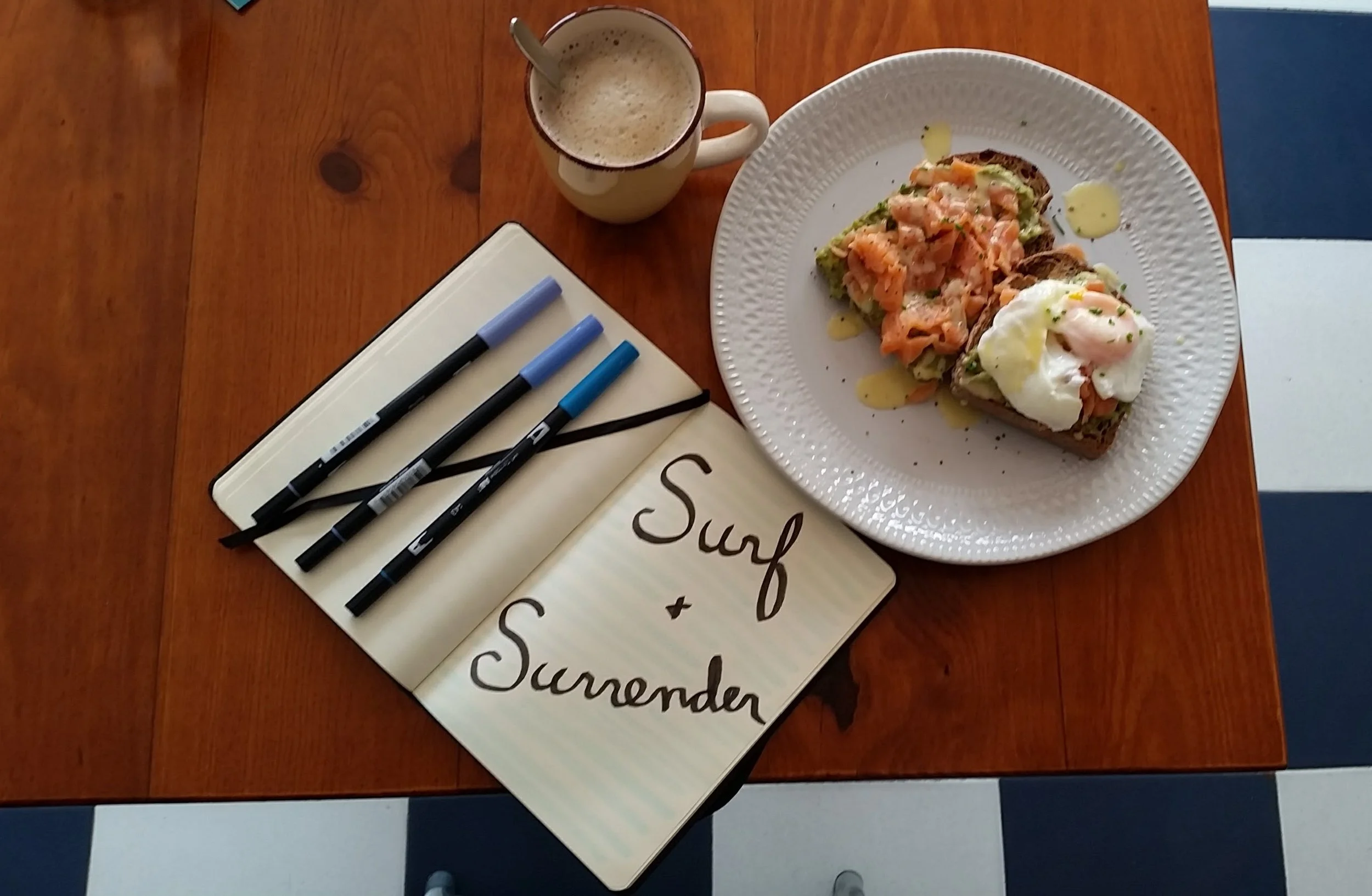 Avocado, Salmon, Egg Toast...nom nom.