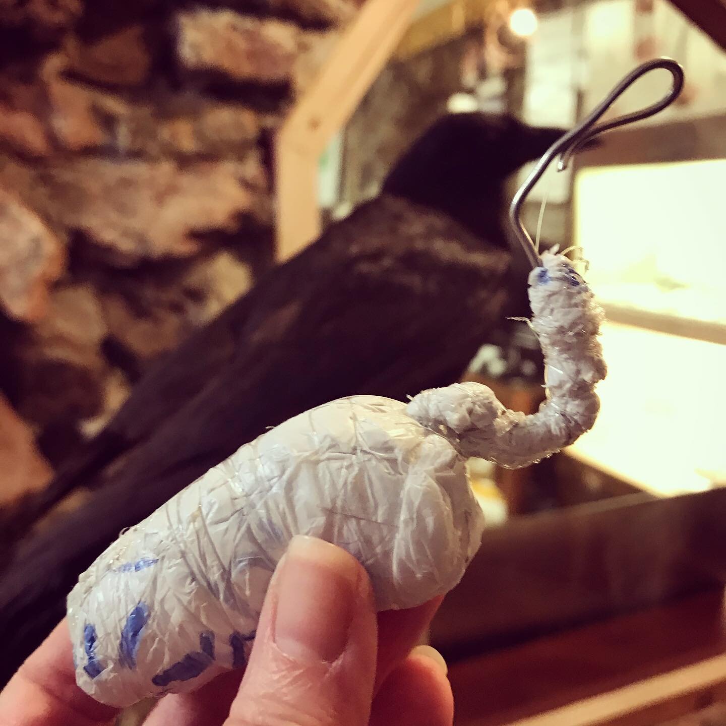 Eco-friendly tip for taxidermists:

For a few years now I've been using plastic bags instead of wood wool for my wrapped forms. When I moved to Ekalaka, we didn't have a recycling program (@cartercountymuseum is working to change that!). So I put out