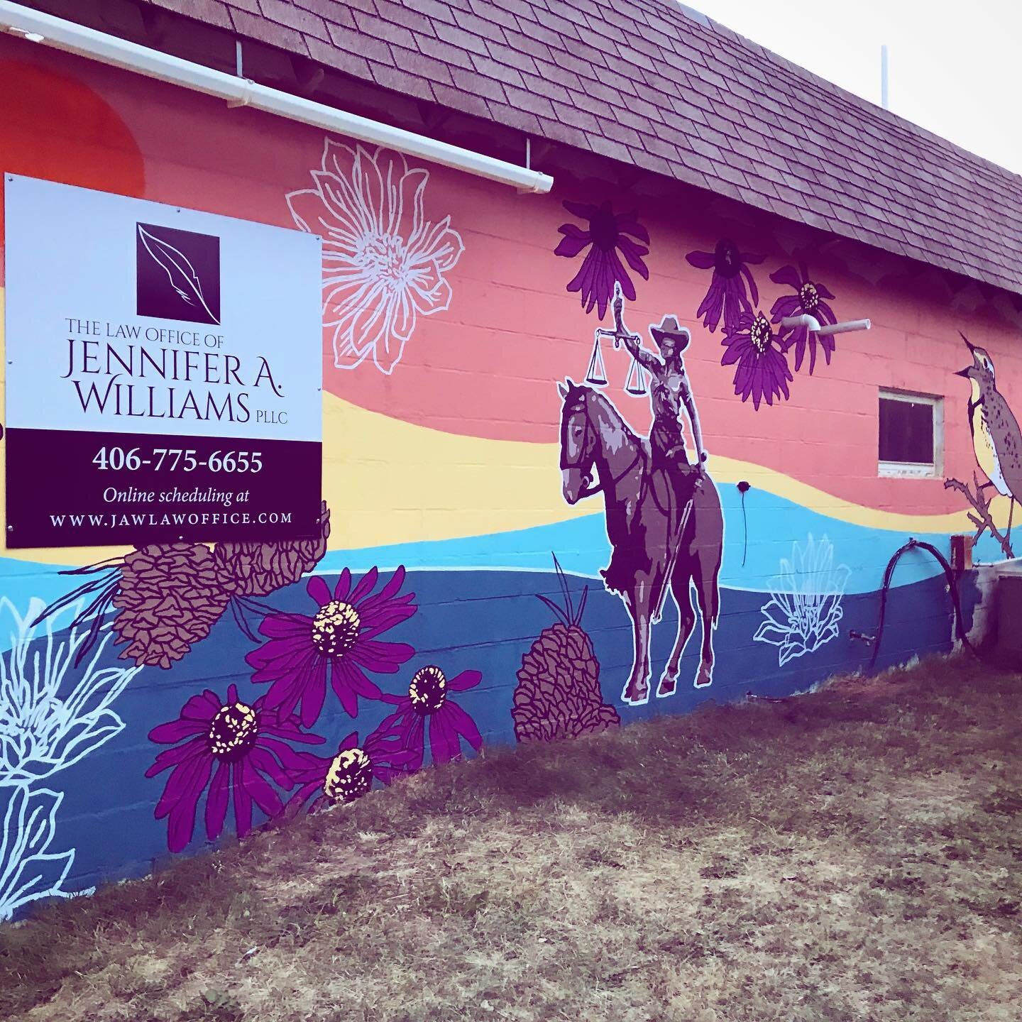 Almost done with my first outdoor #mural! It&rsquo;s for our local attorney who has this building on Main St. Honored to be picked for this project. This has been so freakin nice to work on, I can&rsquo;t wait to start painting real big more. 

#atto