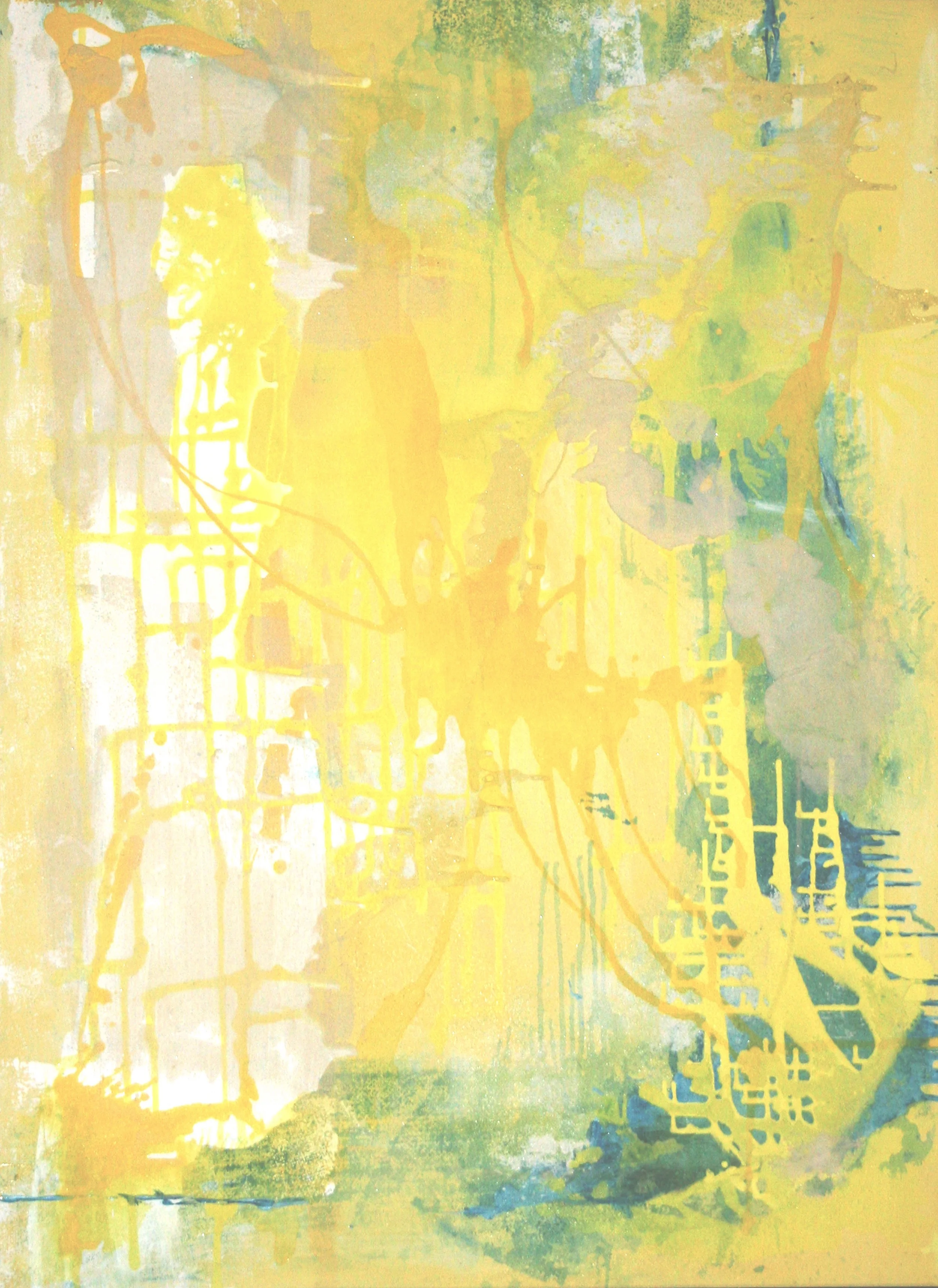 Comp. 101 36in x 48in Oil, Acrylic, Sand and Enamel on Canvas