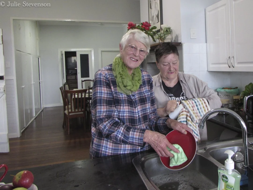 Doing the Dishes - Mum and Lyn 