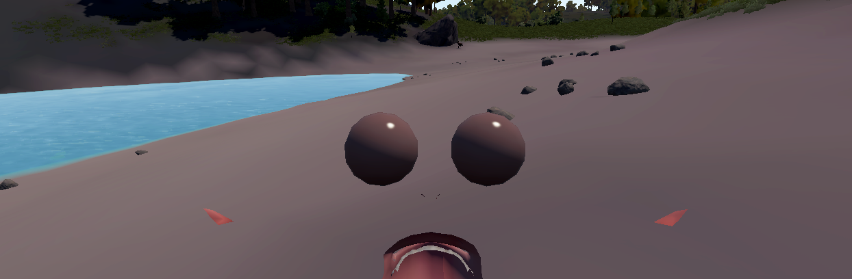 This is the view if you run around in eye mode.