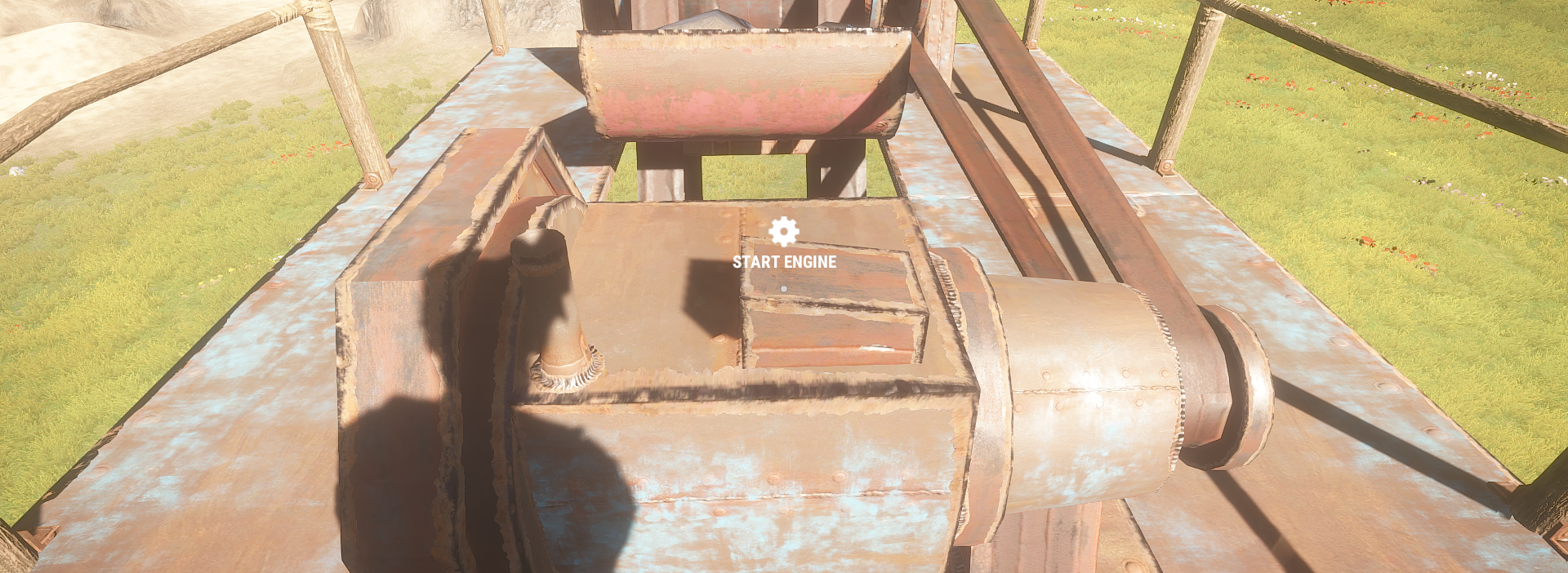 Climb the ladder and turn the engine on (it's loud as fuck).