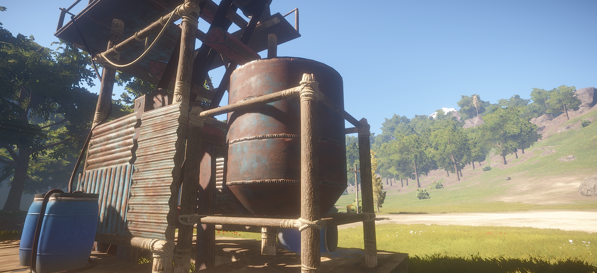 Resources get dispensed into his hopper.