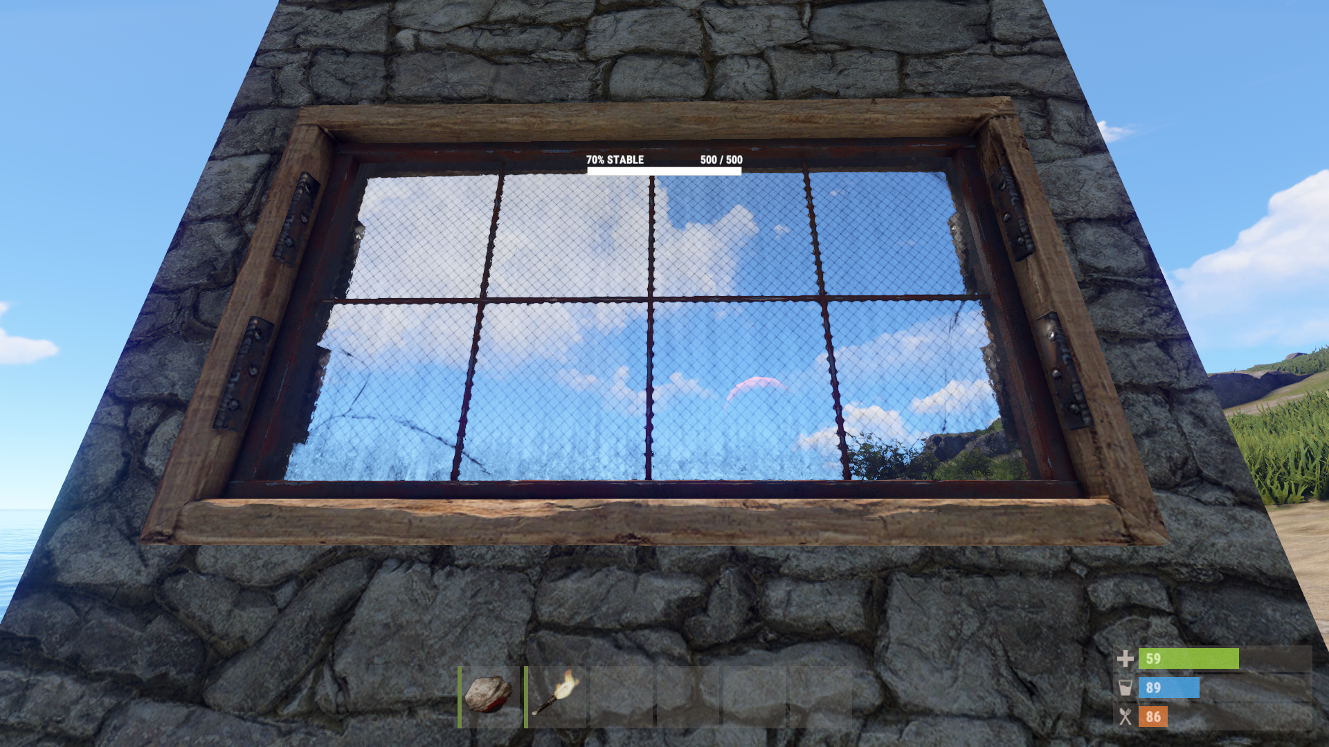 Rust windows. Укрепленное стеклянное окно раст. Окно раст. Glass reinforcements. Раст как правильно ставить укрепленное стеклянное окно.