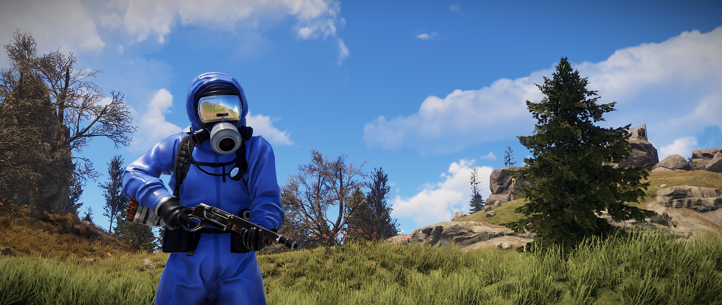 Синий антирадиационный костюм раст. Хазмат костюм rust. Хазмат раст. Антирад костюм раст. Хазмат раст.