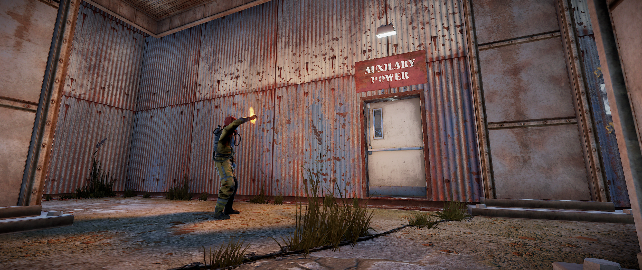 Climb up and get loot. To get out make sure you flick the switch in this room.