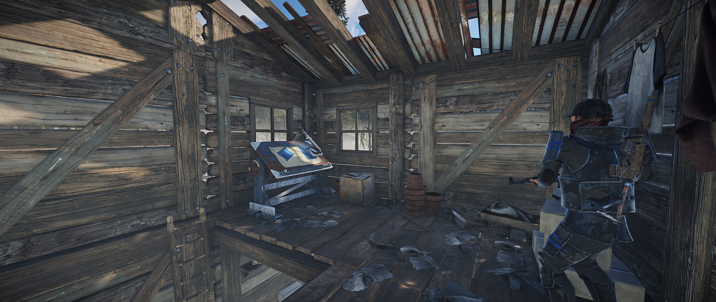 Rust лагерь бандитов стол исследований
