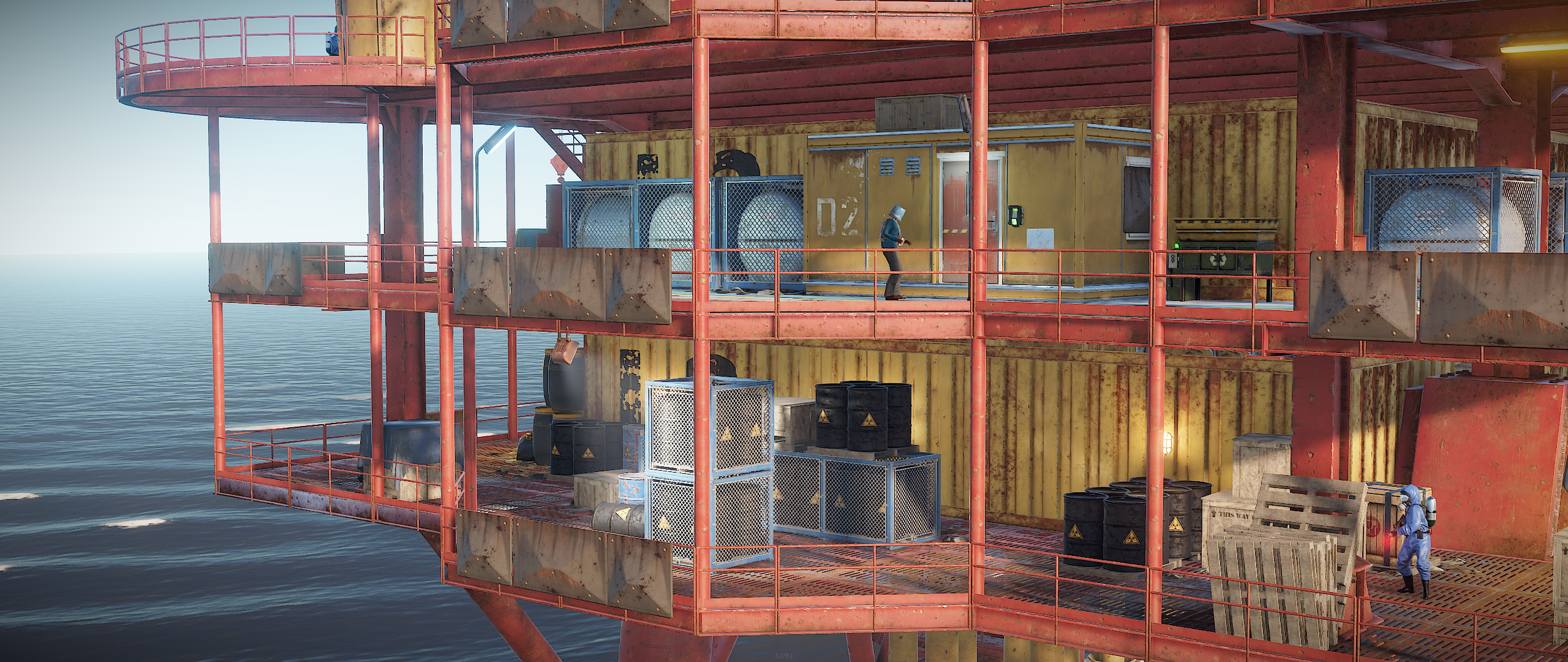 Rust Oil Rig Locked Crate
