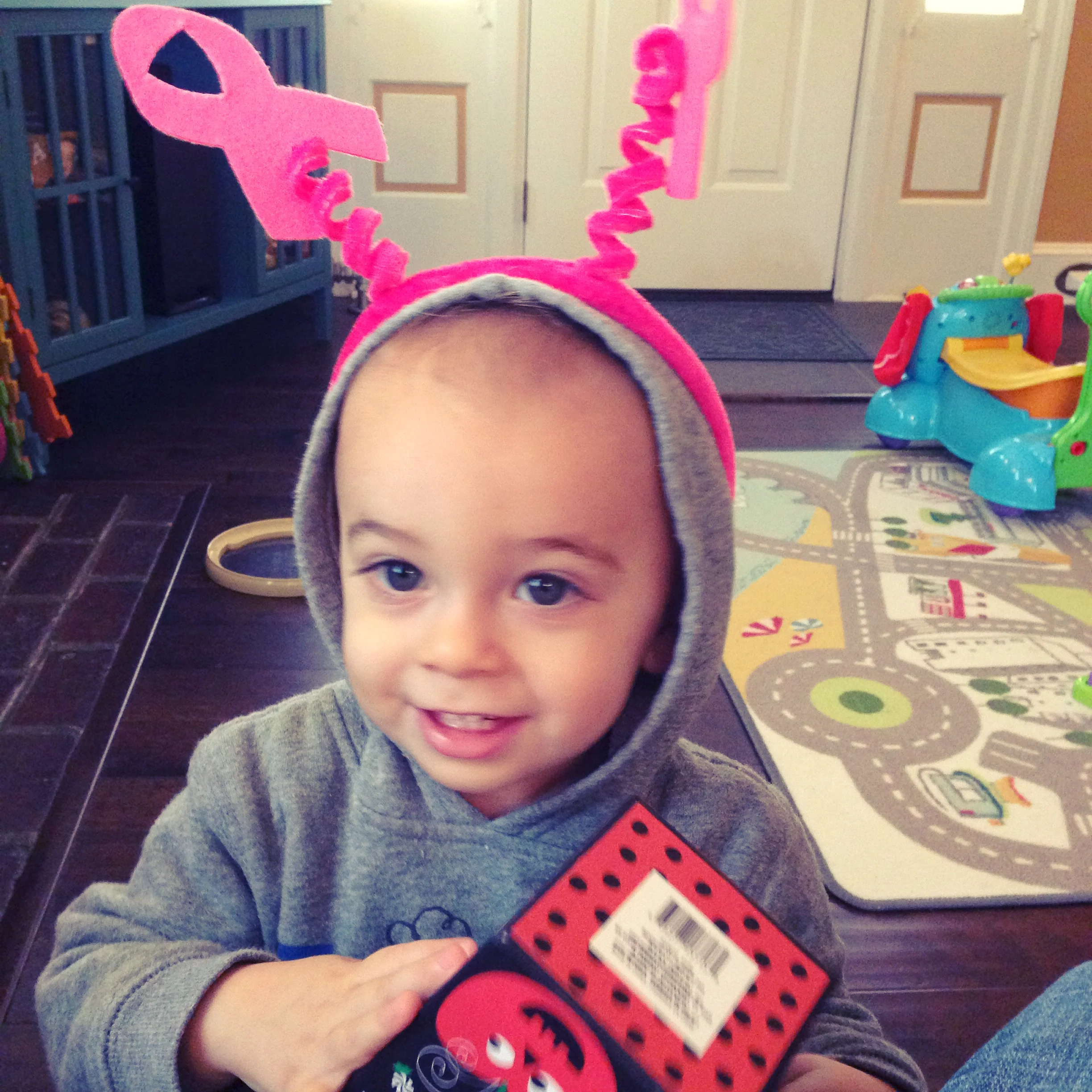 My youngest, supporting the cause!